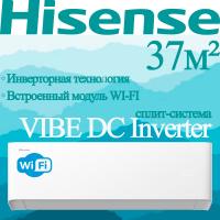 Hisense Инверторные сплит-системы серии VIBE DC Inverter AS-13UW4RYRHB04 с установкой